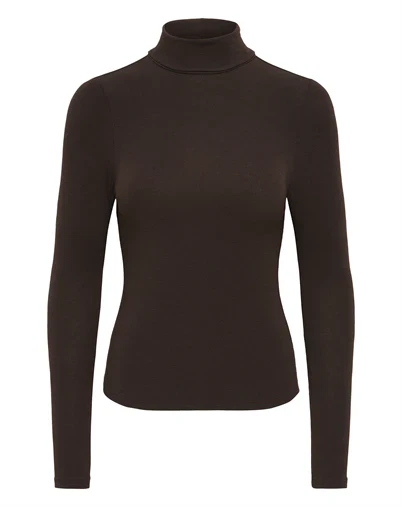 Only - ONLGlamour Langærmet Trøje - Black Coffee